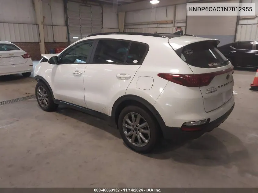 2022 Kia Sportage Nightfall Edition VIN: KNDP6CAC1N7012955 Lot: 40863132