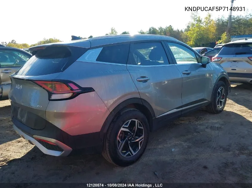 2023 Kia Sportage VIN: KNDPUCAF5P7148931 Lot: 12120574