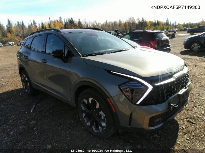 2023 Kia Sportage VIN: KNDPXCAF5P7149360 Lot: 12125962