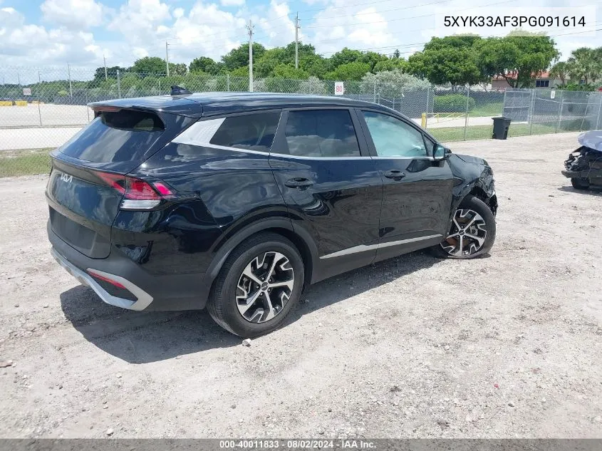 2023 Kia Sportage Ex VIN: 5XYK33AF3PG091614 Lot: 40011833