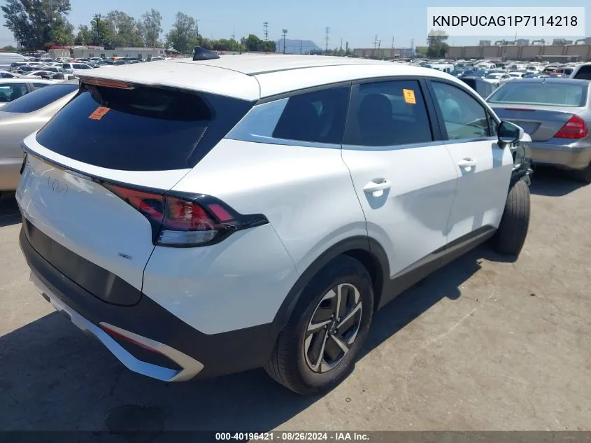 2023 Kia Sportage Hybrid Lx VIN: KNDPUCAG1P7114218 Lot: 40196421