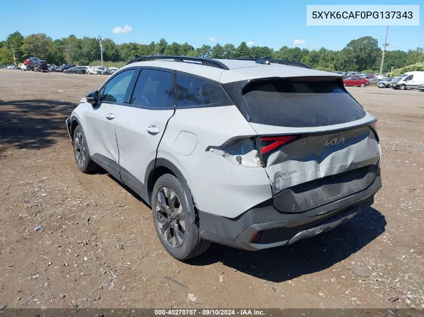 2023 Kia Sportage X-Line VIN: 5XYK6CAF0PG137343 Lot: 40270787