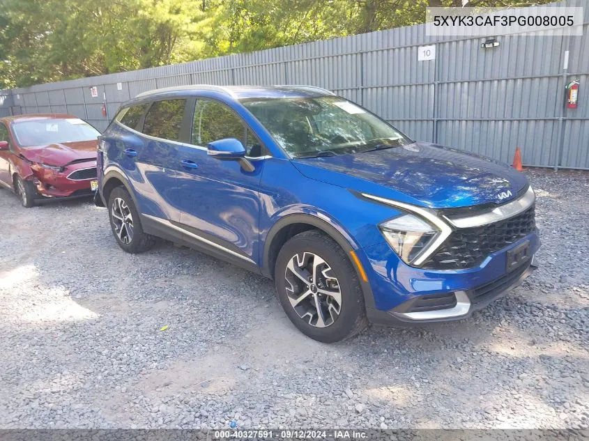 2023 Kia Sportage Ex VIN: 5XYK3CAF3PG008005 Lot: 40327591