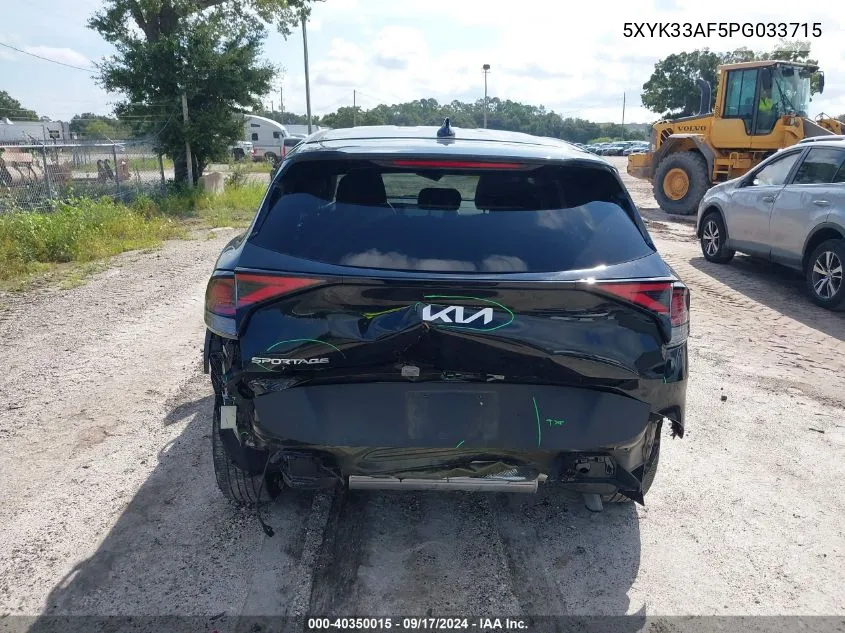 2023 Kia Sportage Ex VIN: 5XYK33AF5PG033715 Lot: 40350015