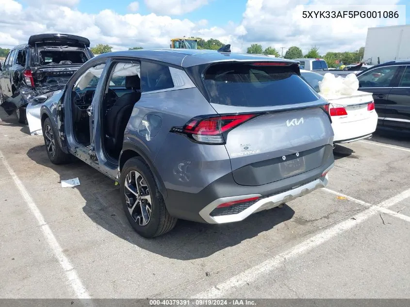 2023 Kia Sportage Ex VIN: 5XYK33AF5PG001086 Lot: 40379391