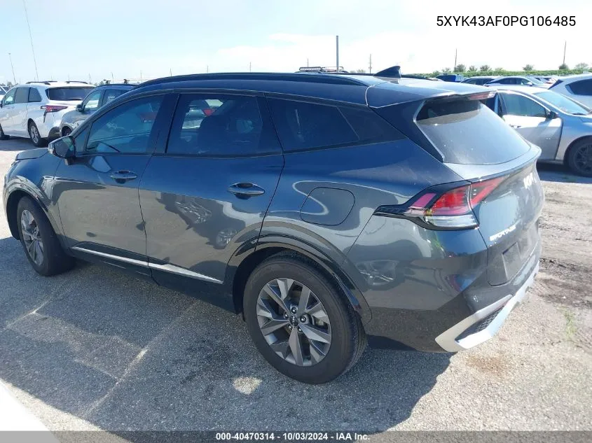 2023 Kia Sportage Sx VIN: 5XYK43AF0PG106485 Lot: 40470314