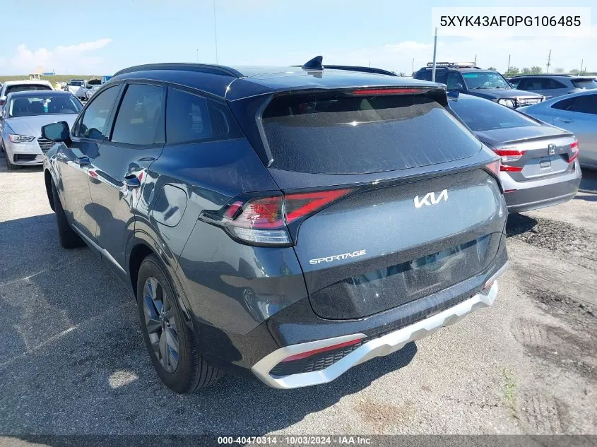 2023 Kia Sportage Sx VIN: 5XYK43AF0PG106485 Lot: 40470314