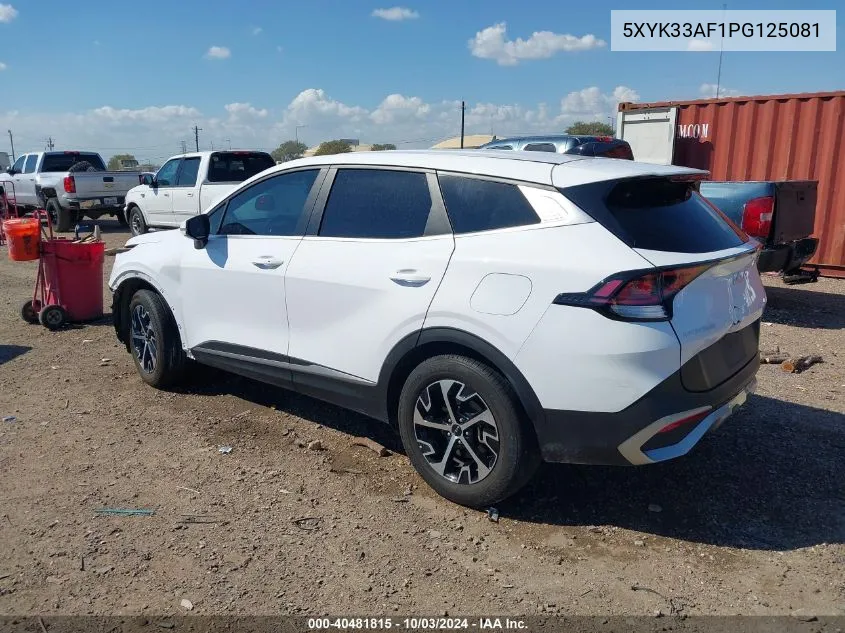 2023 Kia Sportage Ex VIN: 5XYK33AF1PG125081 Lot: 40481815