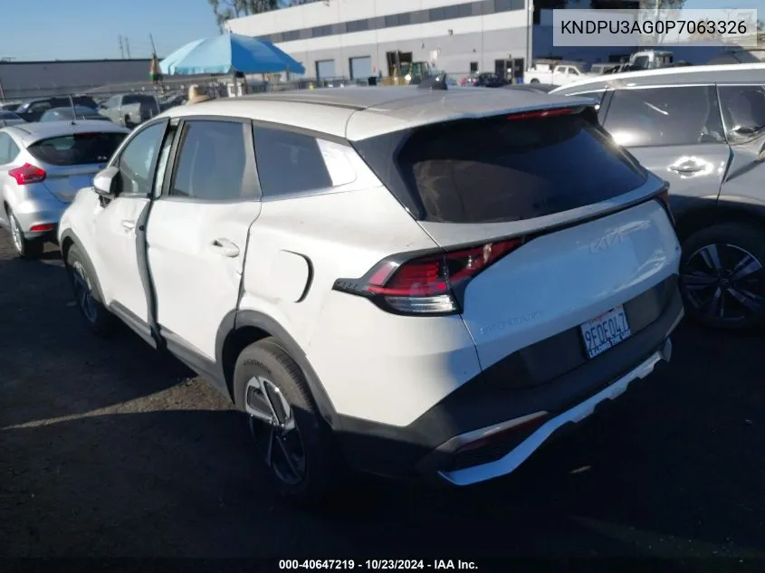 2023 Kia Sportage Hybrid Lx VIN: KNDPU3AG0P7063326 Lot: 40647219