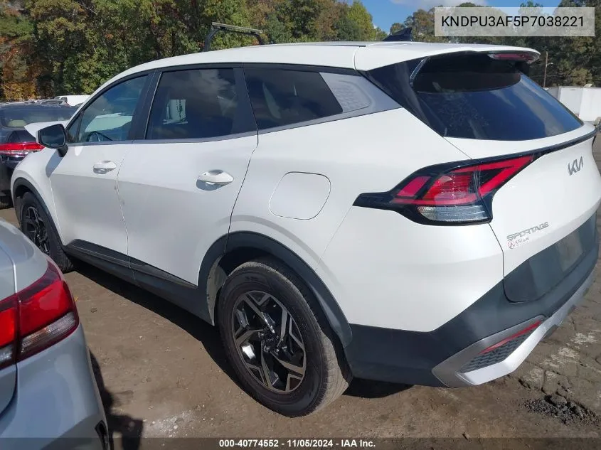 2023 Kia Sportage Lx VIN: KNDPU3AF5P7038221 Lot: 40774552