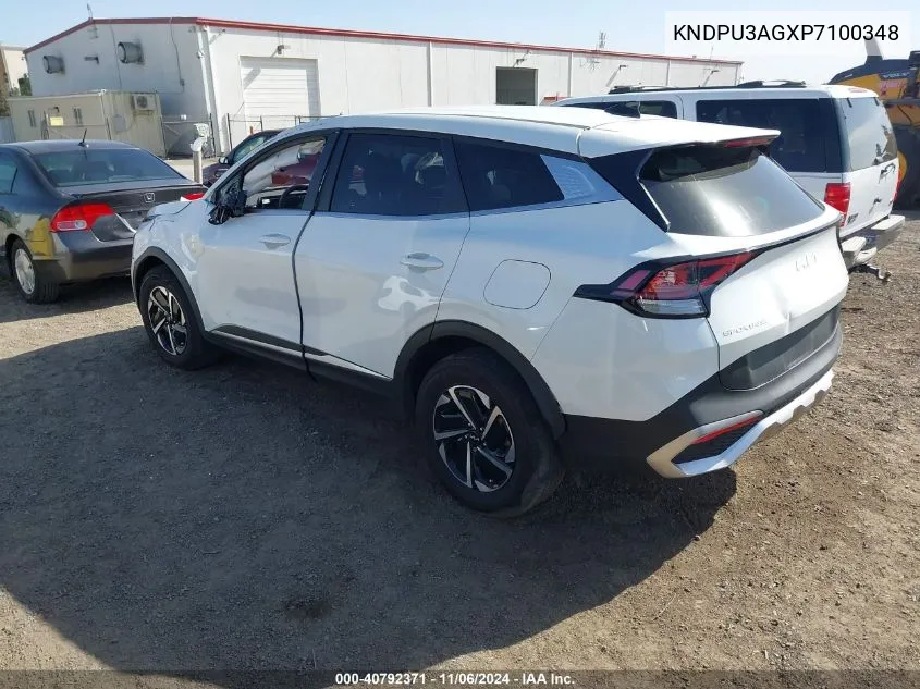 2023 Kia Sportage Hybrid Lx VIN: KNDPU3AGXP7100348 Lot: 40792371