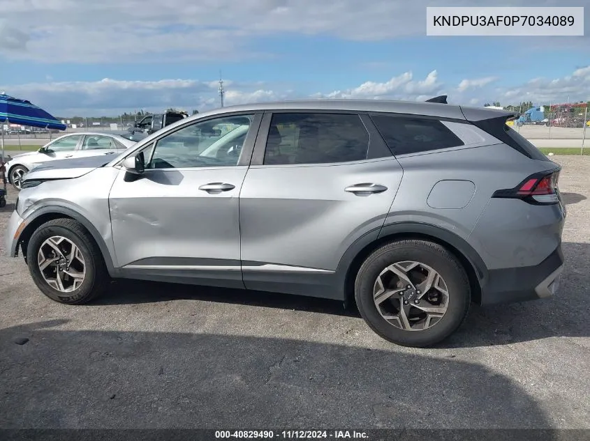 2023 Kia Sportage Lx VIN: KNDPU3AF0P7034089 Lot: 40829490