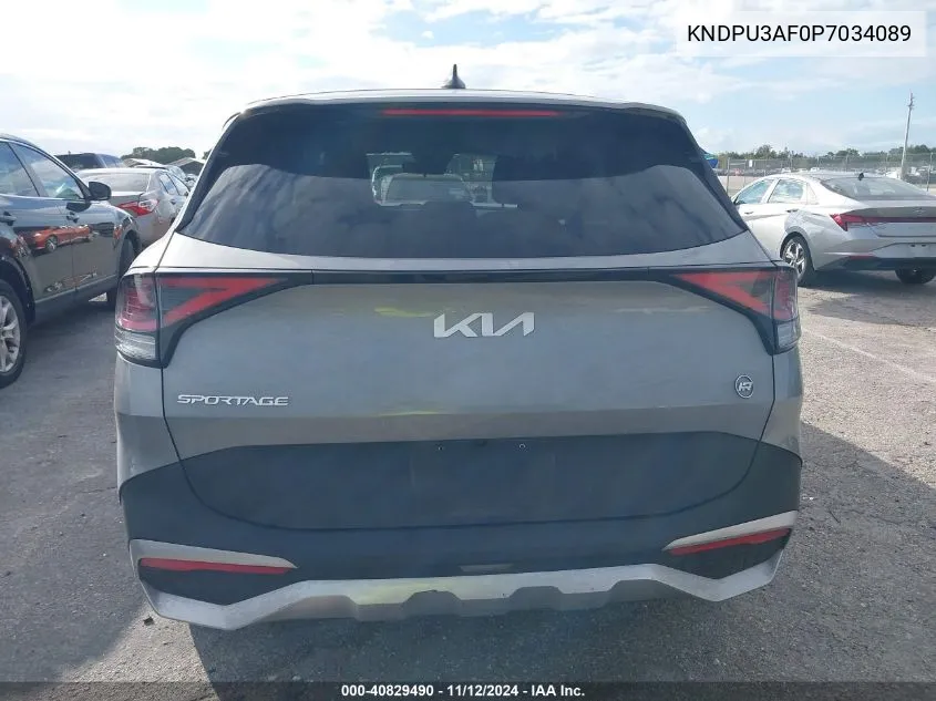 2023 Kia Sportage Lx VIN: KNDPU3AF0P7034089 Lot: 40829490