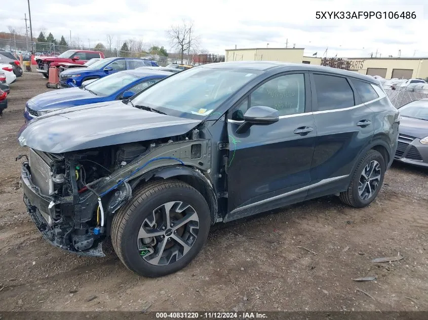 2023 Kia Sportage Ex VIN: 5XYK33AF9PG106486 Lot: 40831220