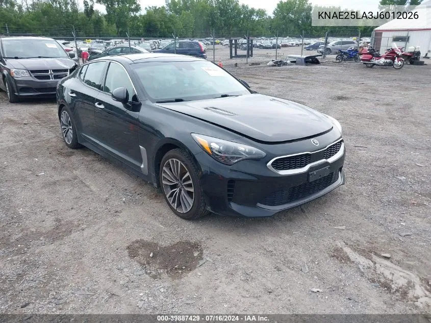 2018 Kia Stinger Premium VIN: KNAE25LA3J6012026 Lot: 39887429