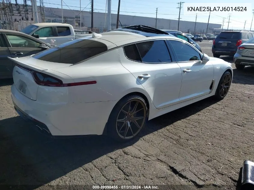 2018 Kia Stinger Premium VIN: KNAE25LA7J6014524 Lot: 39998455