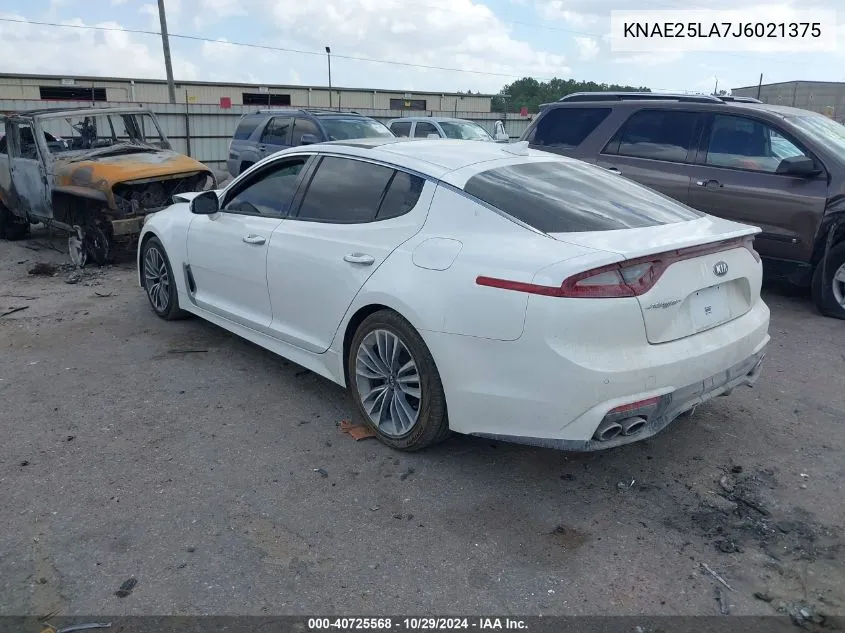 2018 Kia Stinger Premium VIN: KNAE25LA7J6021375 Lot: 40725568