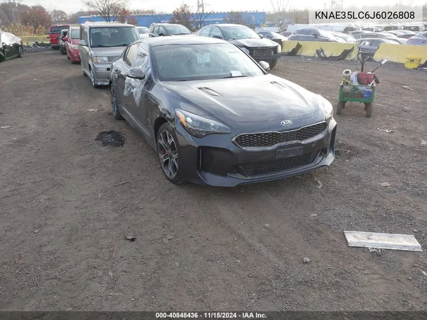 2018 Kia Stinger Gt VIN: KNAE35LC6J6026808 Lot: 40848436