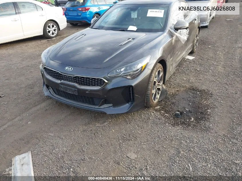 2018 Kia Stinger Gt VIN: KNAE35LC6J6026808 Lot: 40848436