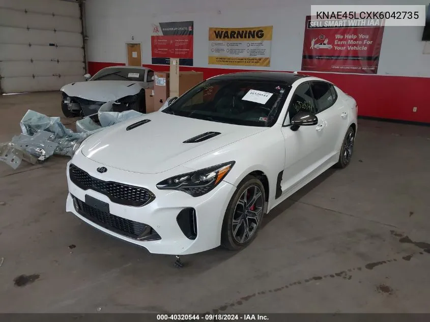 KNAE45LCXK6042735 2019 Kia Stinger Gt1