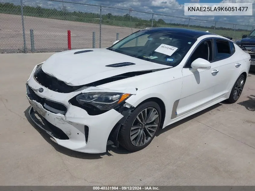 2019 Kia Stinger Premium VIN: KNAE25LA9K6051477 Lot: 40331984