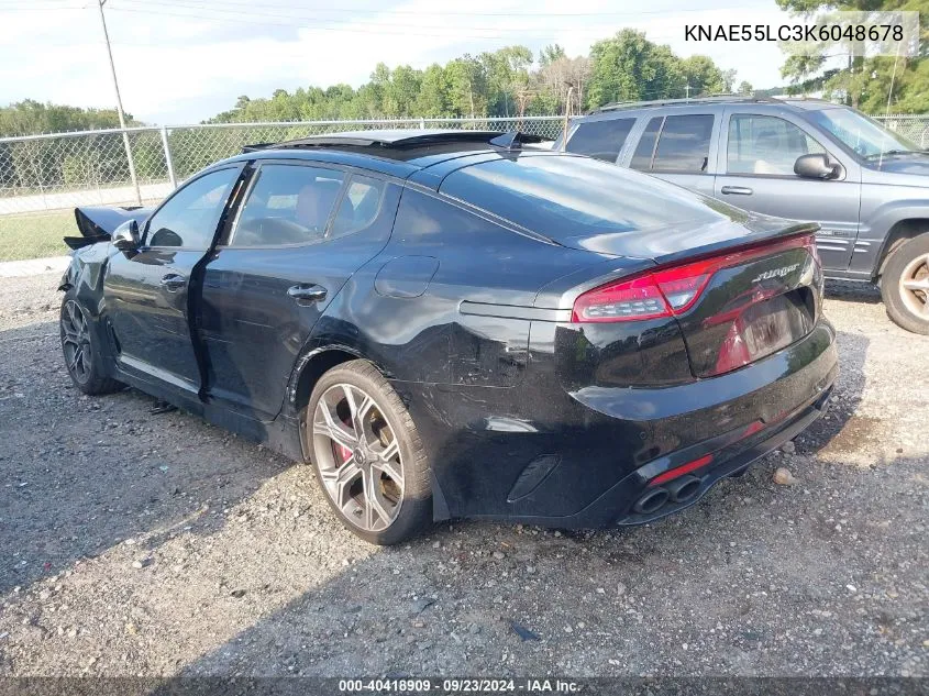 2019 Kia Stinger Gt2 VIN: KNAE55LC3K6048678 Lot: 40418909