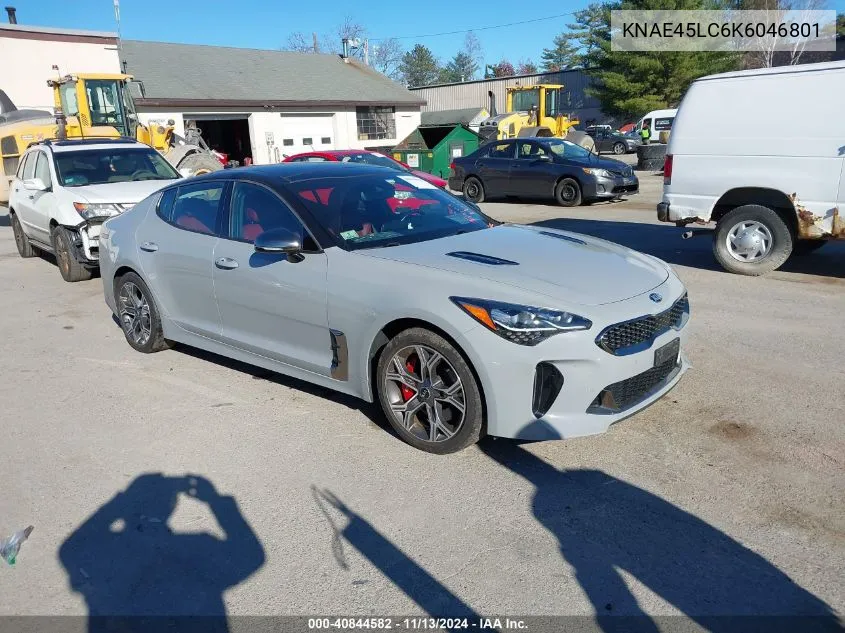 2019 Kia Stinger Gt1 VIN: KNAE45LC6K6046801 Lot: 40844582