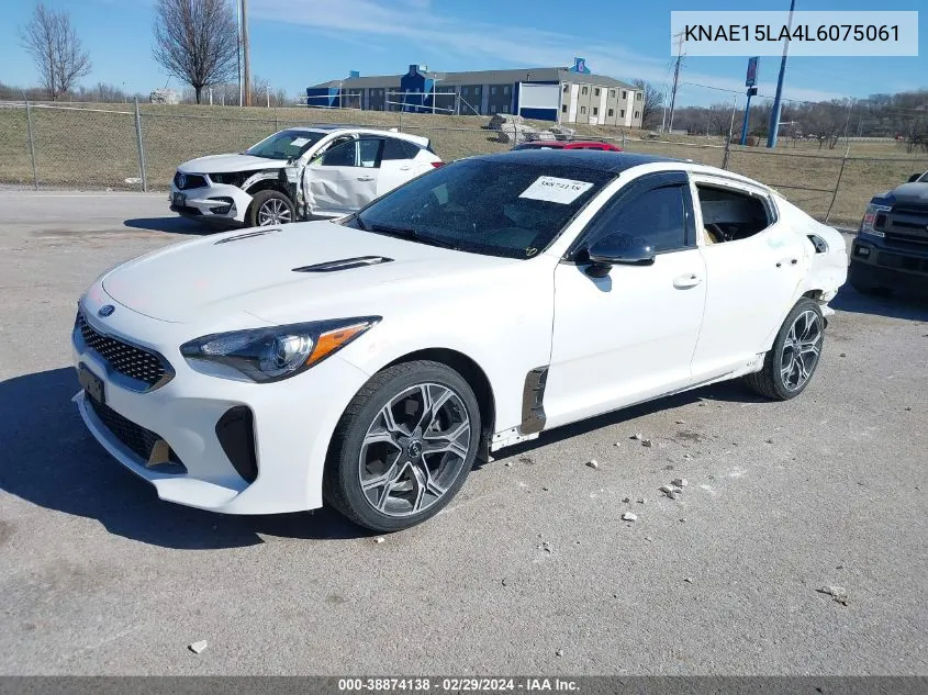 2020 Kia Stinger Gt-Line VIN: KNAE15LA4L6075061 Lot: 38874138