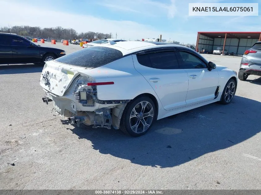 KNAE15LA4L6075061 2020 Kia Stinger Gt-Line