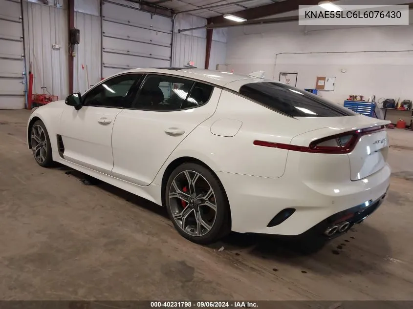 2020 Kia Stinger Gt2 VIN: KNAE55LC6L6076430 Lot: 40231798