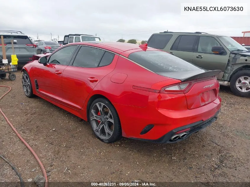 2020 Kia Stinger Gt2 VIN: KNAE55LCXL6073630 Lot: 40263231