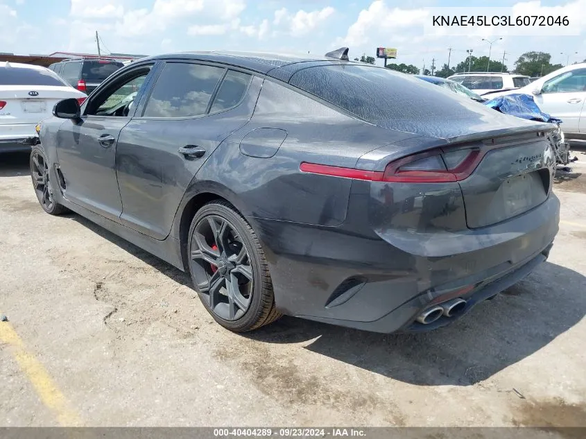 2020 Kia Stinger Gt1 VIN: KNAE45LC3L6072046 Lot: 40404289