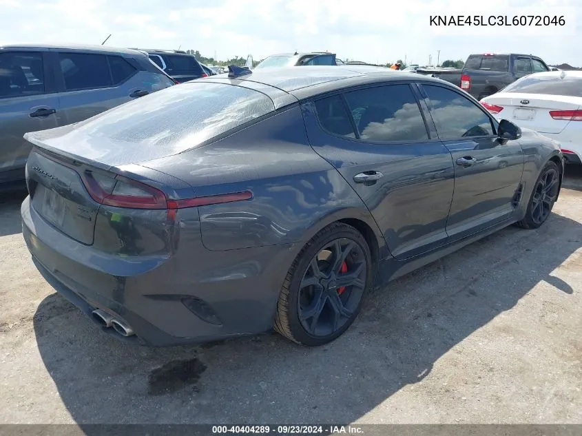 2020 Kia Stinger Gt1 VIN: KNAE45LC3L6072046 Lot: 40404289