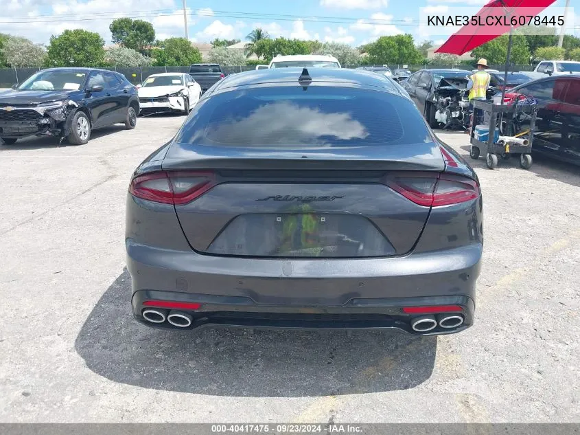 2020 Kia Stinger Gt VIN: KNAE35LCXL6078445 Lot: 40417475