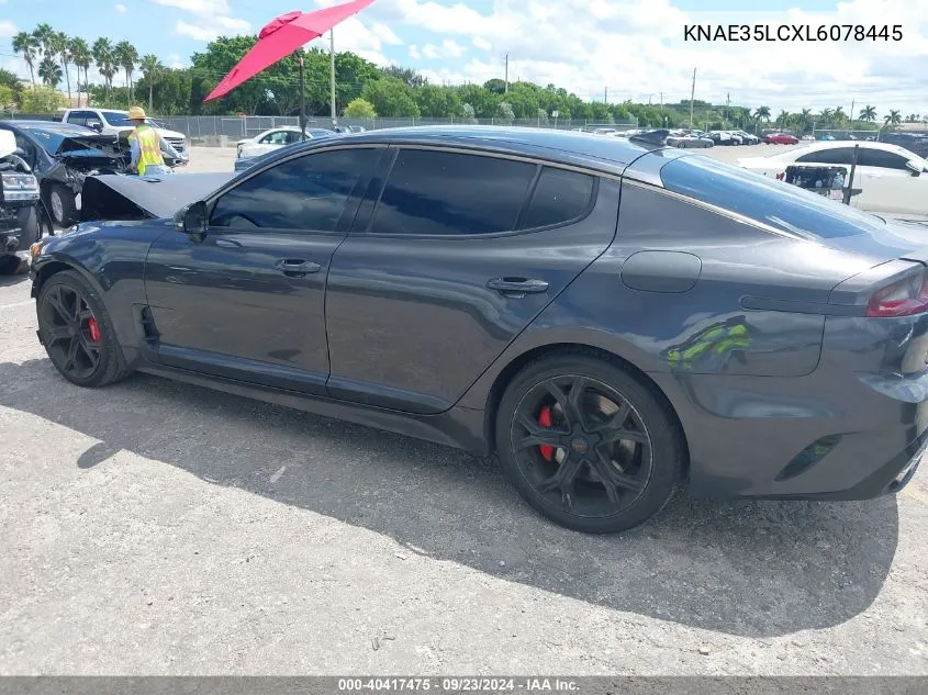 2020 Kia Stinger Gt VIN: KNAE35LCXL6078445 Lot: 40417475