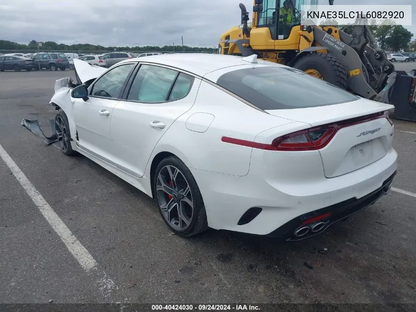 2020 Kia Stinger Gt VIN: KNAE35LC1L6082920 Lot: 40424030