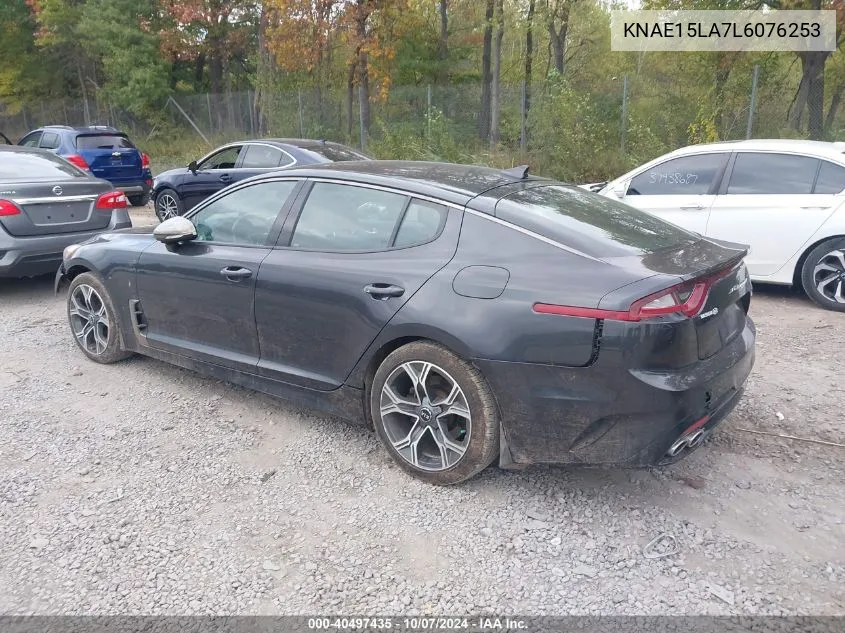 2020 Kia Stinger Gt-Line VIN: KNAE15LA7L6076253 Lot: 40497435