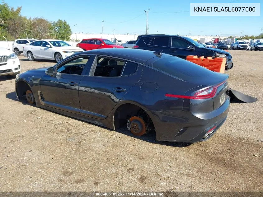 KNAE15LA5L6077000 2020 Kia Stinger Gt-Line