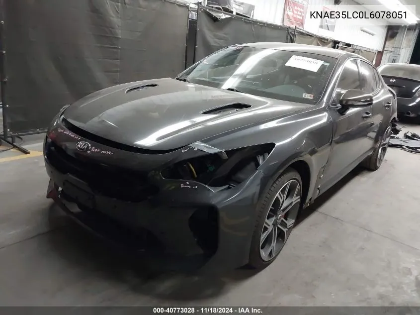 2020 Kia Stinger Gt VIN: KNAE35LC0L6078051 Lot: 40773028