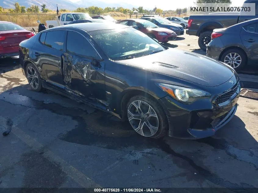 2020 Kia Stinger Gt-Line VIN: KNAE15LA1L6076703 Lot: 40775628