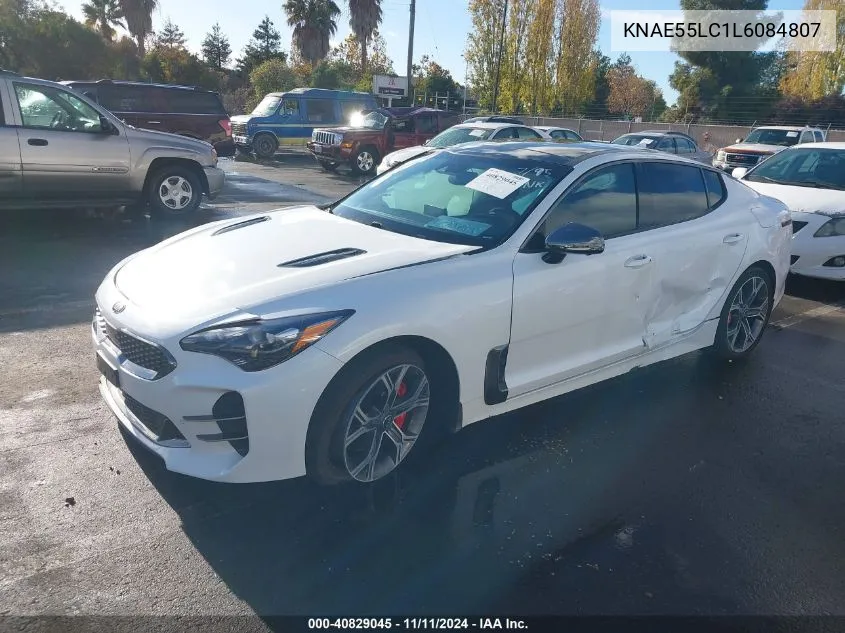 2020 Kia Stinger Gt2 VIN: KNAE55LC1L6084807 Lot: 40829045