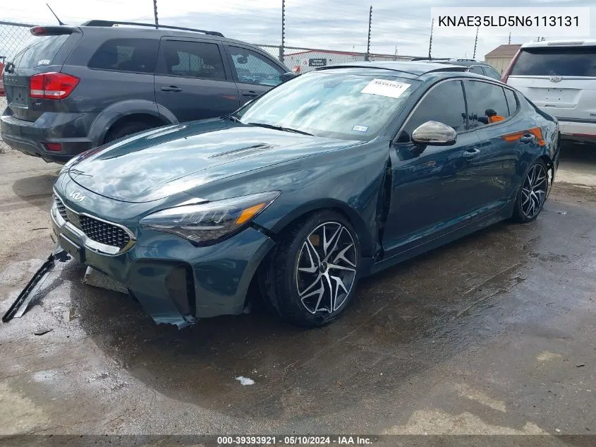 KNAE35LD5N6113131 2022 Kia Stinger Gt-Line