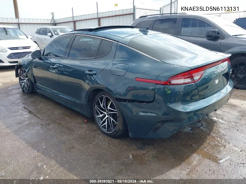 KNAE35LD5N6113131 2022 Kia Stinger Gt-Line