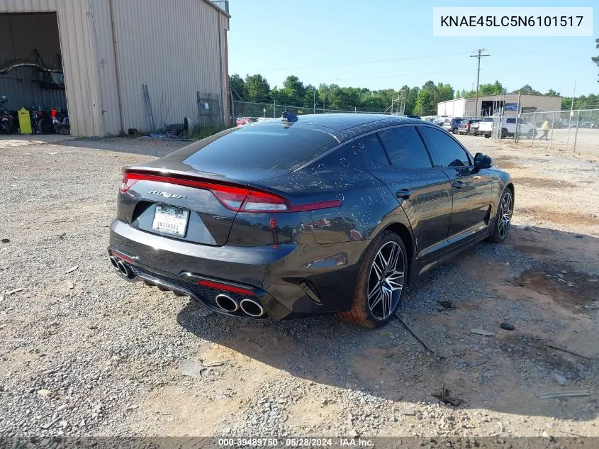 2022 Kia Stinger Gt1 VIN: KNAE45LC5N6101517 Lot: 39489750