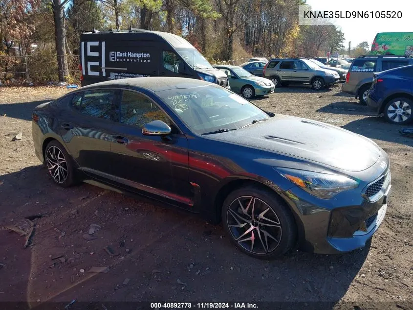 2022 Kia Stinger Gt-Line VIN: KNAE35LD9N6105520 Lot: 40892778