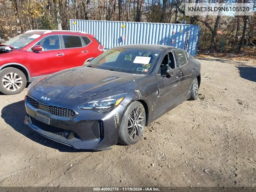 2022 Kia Stinger Gt-Line VIN: KNAE35LD9N6105520 Lot: 40892778