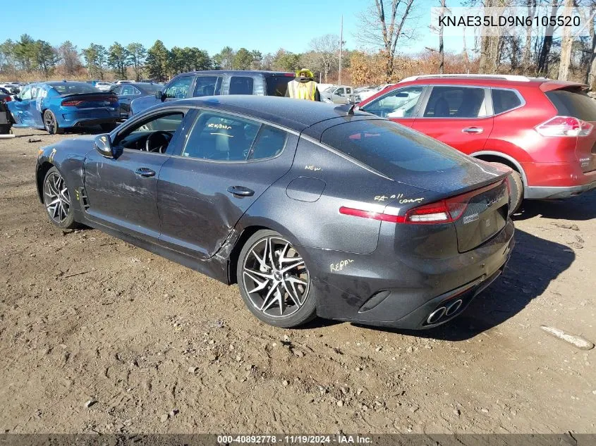 2022 Kia Stinger Gt-Line VIN: KNAE35LD9N6105520 Lot: 40892778