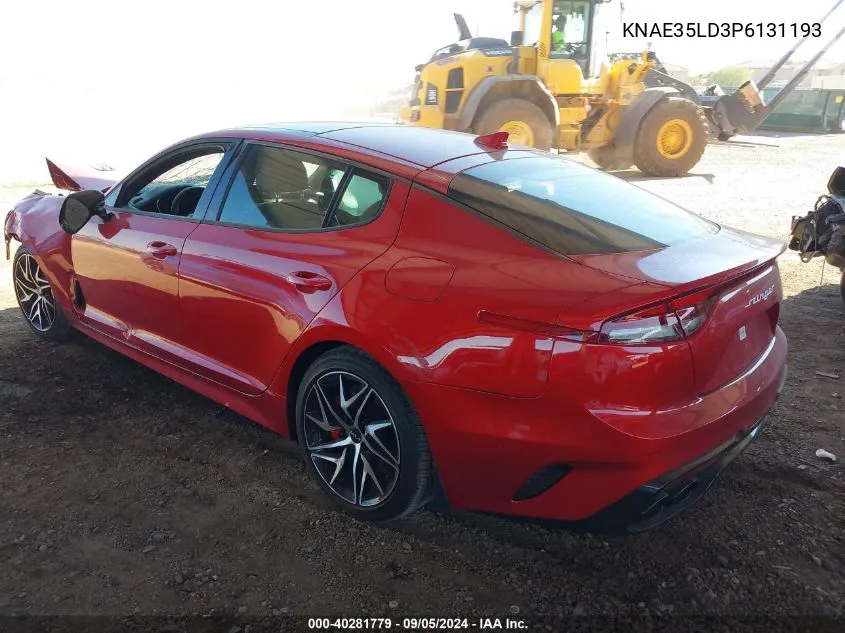 2023 Kia Stinger Gt-Line VIN: KNAE35LD3P6131193 Lot: 40281779