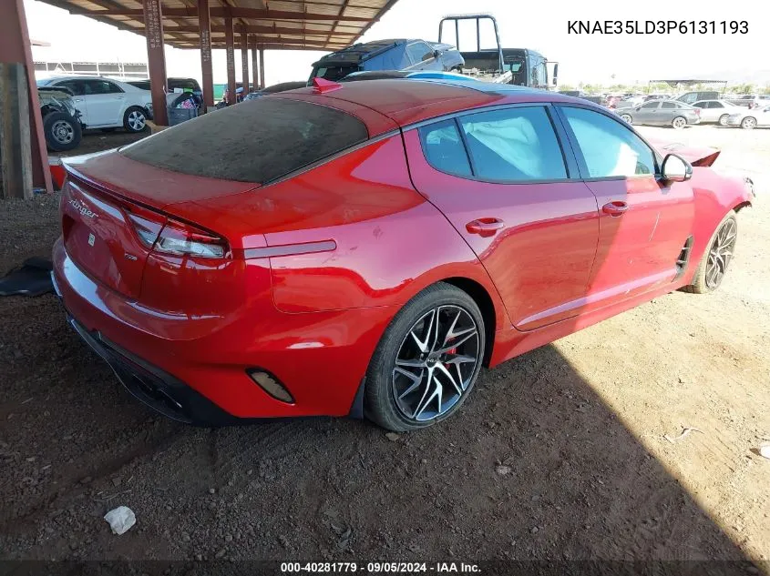 2023 Kia Stinger Gt-Line VIN: KNAE35LD3P6131193 Lot: 40281779