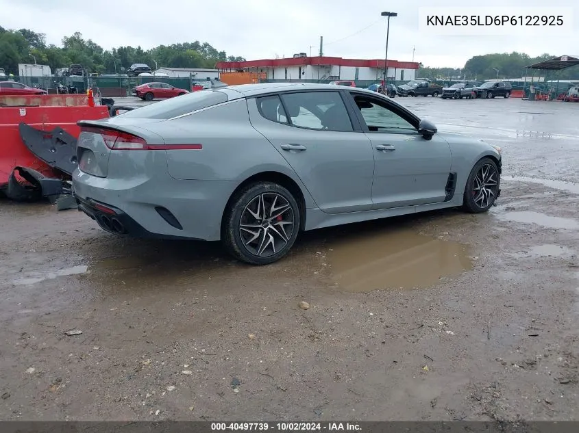 2023 Kia Stinger Gt-Line VIN: KNAE35LD6P6122925 Lot: 40497739